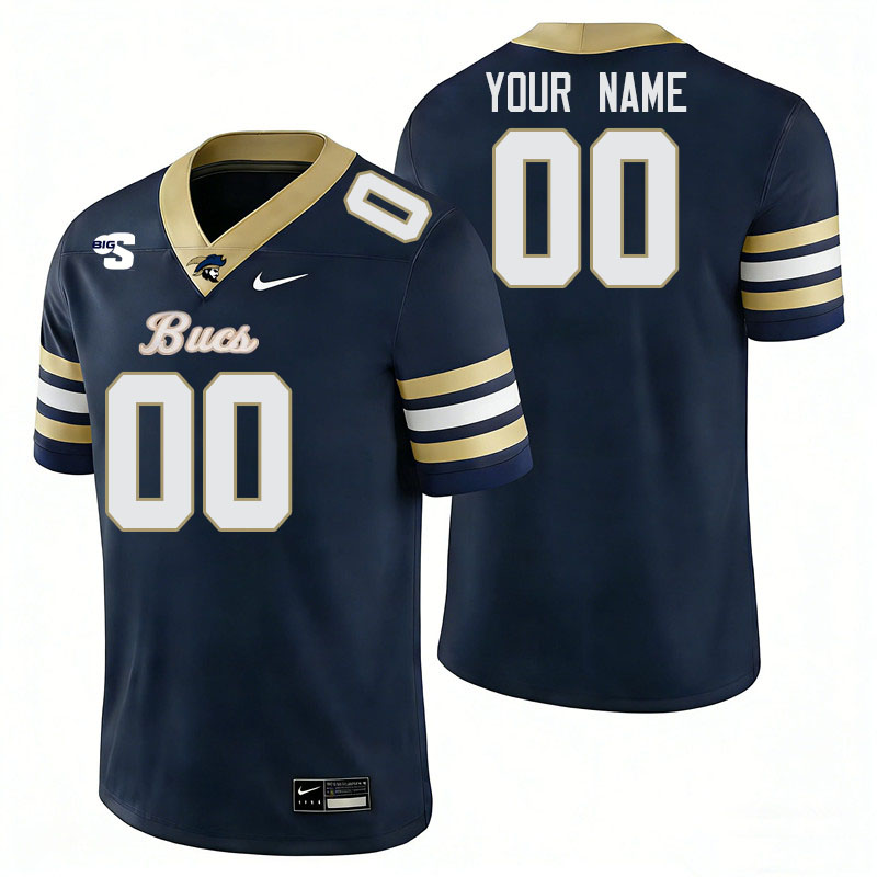 Custom Charleston Southern Buccaneers Name And Number Football Jerseys-Navy